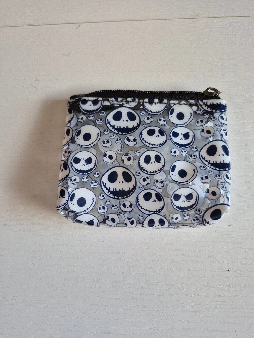 skeleton faces Compact Zippered Coin Pouch & Bag Organizer Sm Catch Coin Purse
